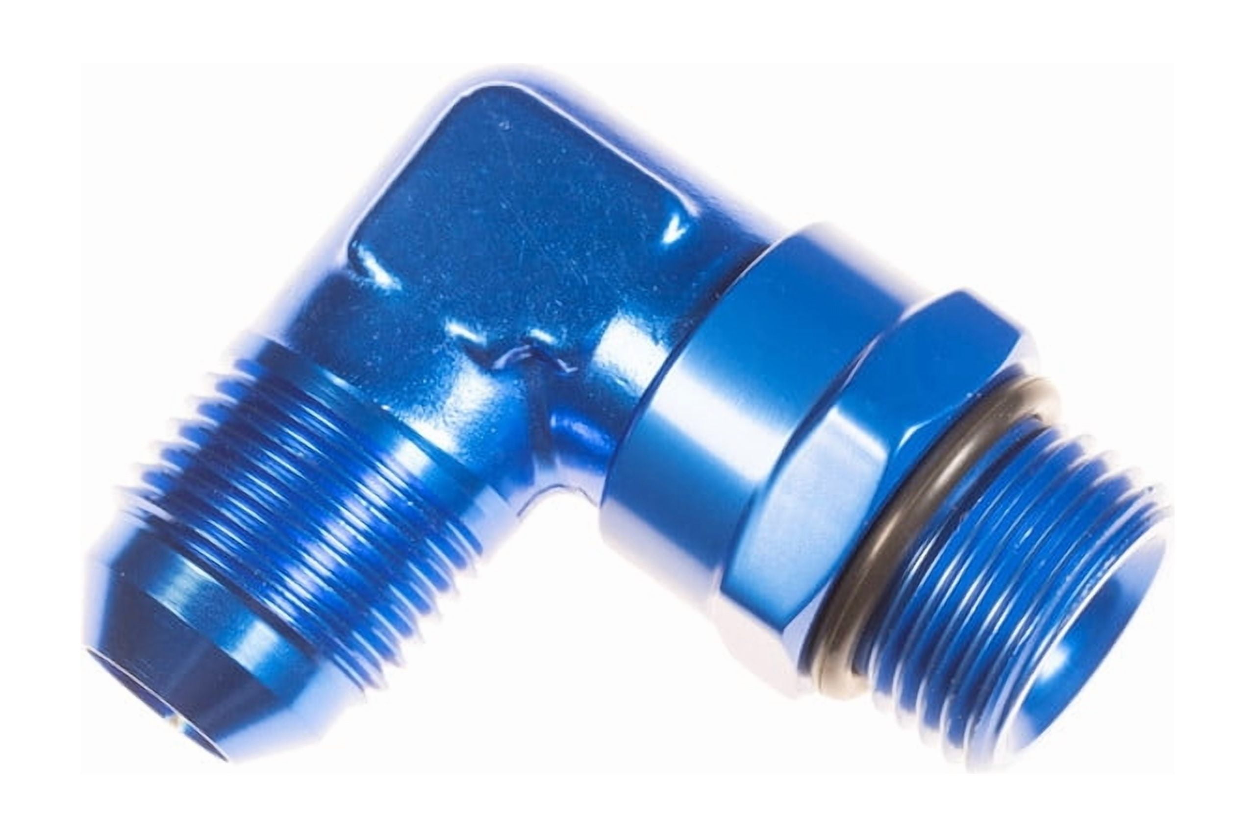 REDHORSE PERFORMANCE 6AN Male to 6AN ORB Male Swivel 90deg Blue partNumber: 1690-06-06-1