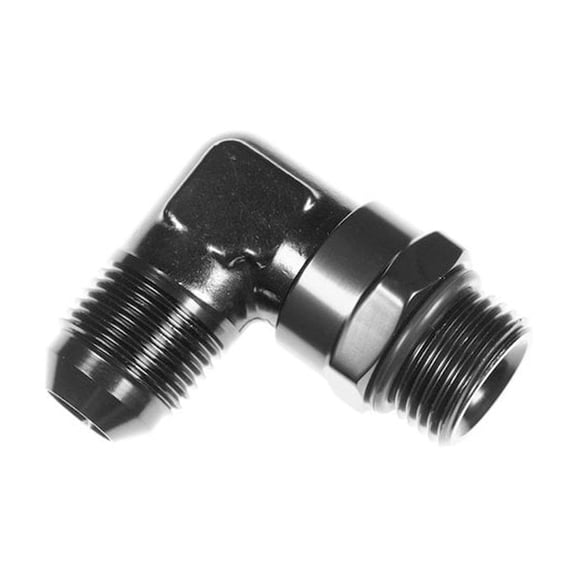 REDHORSE PERFORMANCE 6an Male to 6an ORB Male Swivel 90-Deg Black