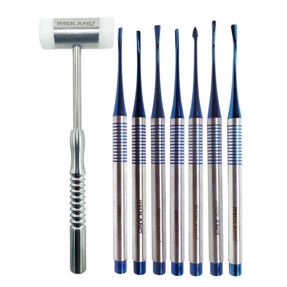 REDLAND DENTAL ATRAUMATIC EXTRACTION LUXATING PERIOTOMES KIT (8PC)