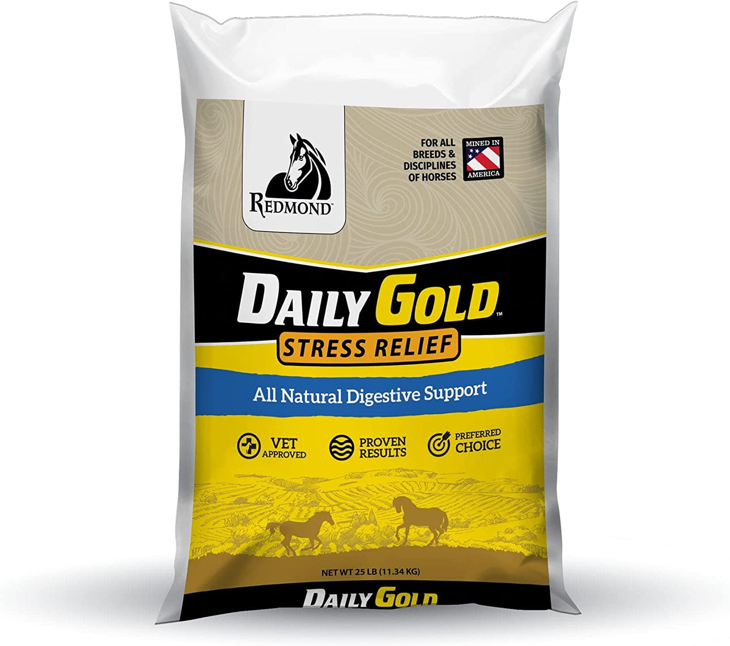 REDMOND Daily Gold Stress Relief Natural Digestive and Ulcer Supplement for Horses