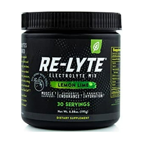 REDMOND Re-Lyte Electrolyte Drink Mix Lemon Lime, 30 serving SMALL 6.88oz jar