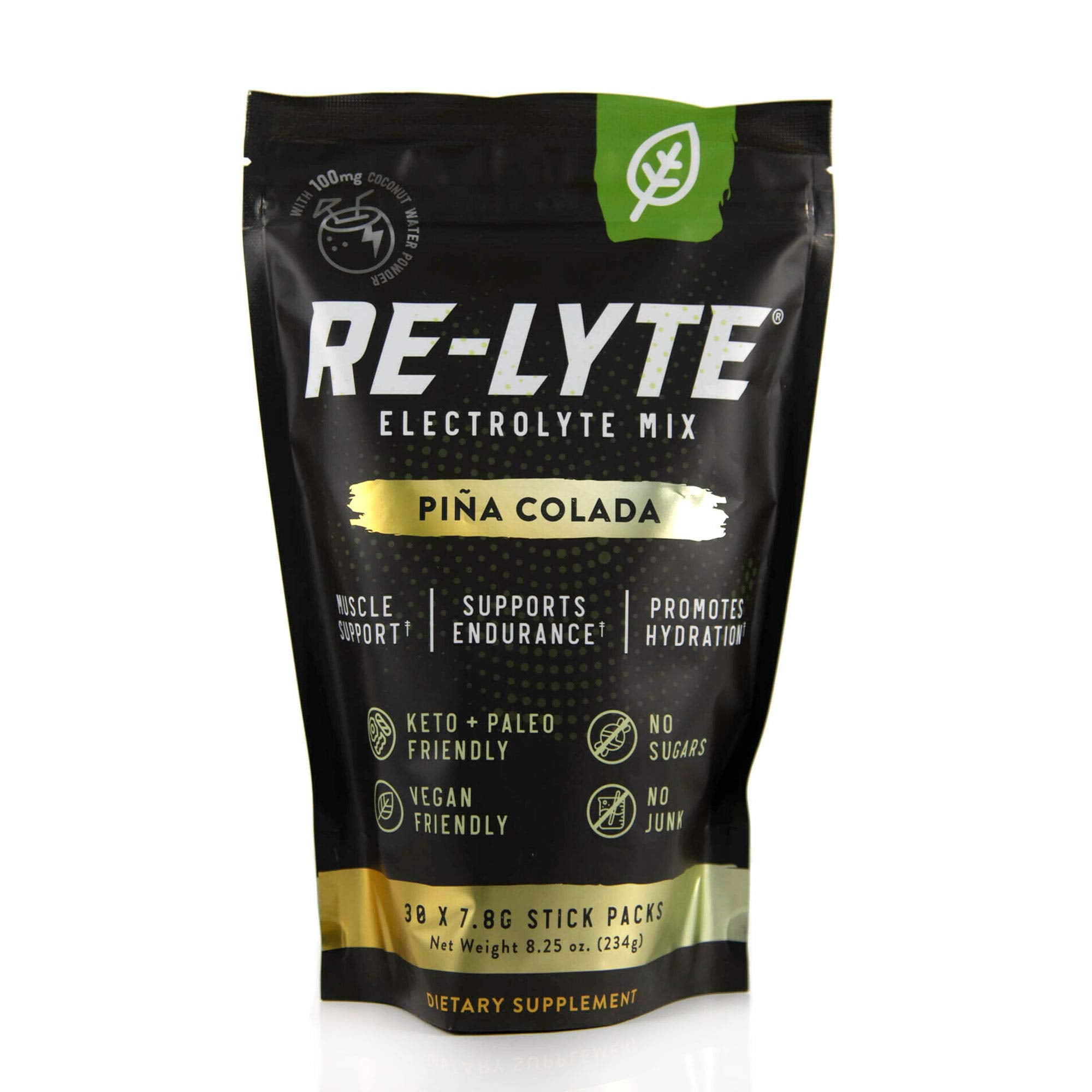 REDMOND ReLyte Electrolyte Drink Mix (Pina Colada), 30 Stick Packs