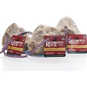 REDMOND - Rock on a Rope Unrefined Salt Rock for Horses 3 to 5 lbs 3 Pack