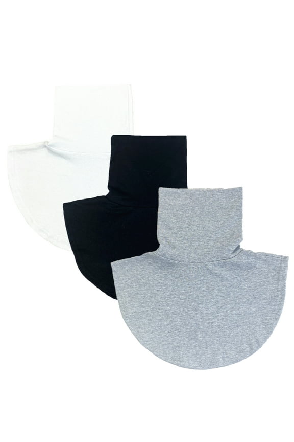 REDODECO 3pcs Womens Mock Half Top Collar Neck Dickey False Fake Turtleneck