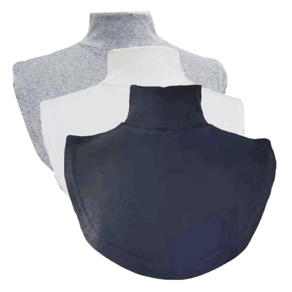 REDODECO Cotton Mock Turtleneck Dickey Half Top Collar Neck Blouse False Fake Neck Warmer,Black White Grey