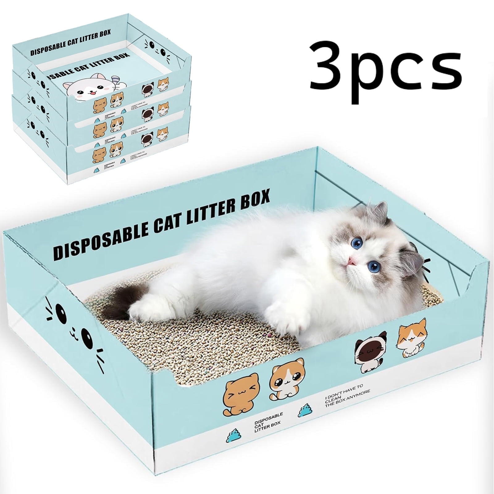 REDSASA Disposable Litter Box,Cat Travel Litter Box,Suitable for Cats