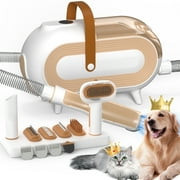 REDSASA Dog Grooming Kit,7 in 1 Pet Grooming Vacuum,2L Large Capacity Pet Grooming Tools for Shedding Pet Hair,60dB Low Noise,Yellow