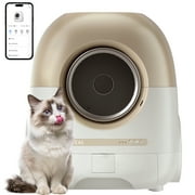 REDSASA Self Cleaning Litter Box for Multiple Cats, 5G/2.4G Wifi Automatic APP Controls Self Cleaning Litter Box, 70L,Pink
