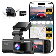 REDTIGER Dash Cam Front and Rear, Dash Cam 4K with WiFi & GPS, 4K/2.5K Front+1080P Rear Dashcam, Dash Camera with Night Vision, 3.18'' LCD Screen, Loop Recording, Black