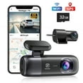 REDTIGER Dash Cam Front and Rear, 4K Front and 1080P Rear Car Dash