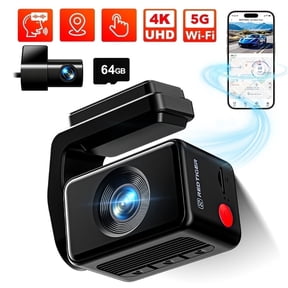 REDTIGER A4 Dash Cam Front and Rear, 5.8G WiFi GPS & WDR 4K/2.5K+1080P Dash Camera for Car with 64GB Card, G-Sensor, Super Night Vision, Loop Recording, Parking Mode