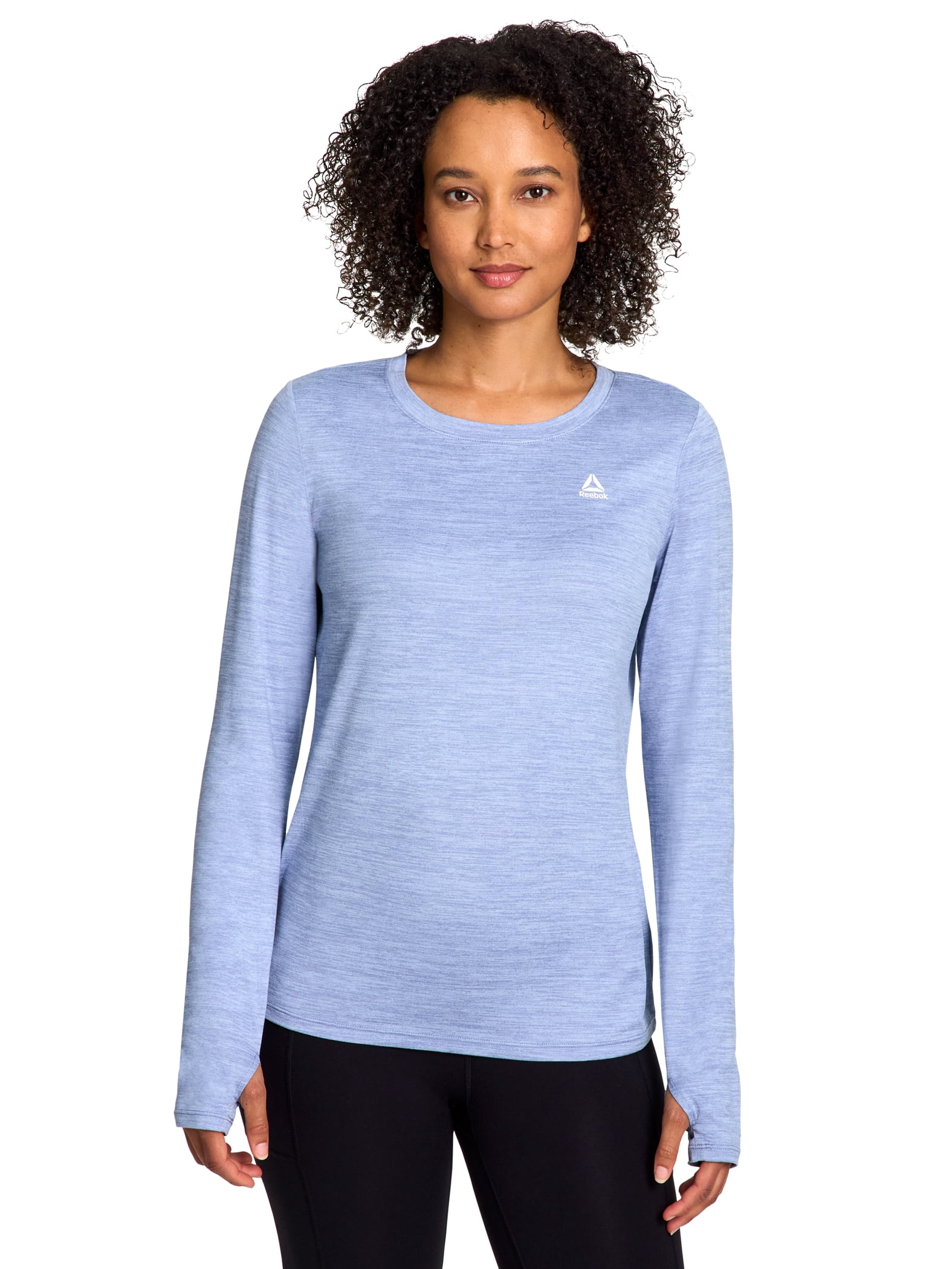 Reebok Women's and Women's Plus Legacy Core Knit Performance Long Sleeve Shirt, Sizes XS-4X