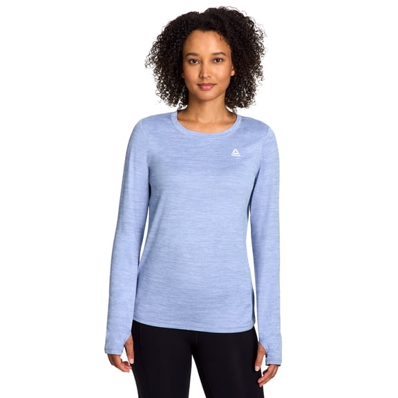 Reebok Women's and Women's Plus Legacy Core Knit Performance Long Sleeve Shirt, Sizes XS-4X