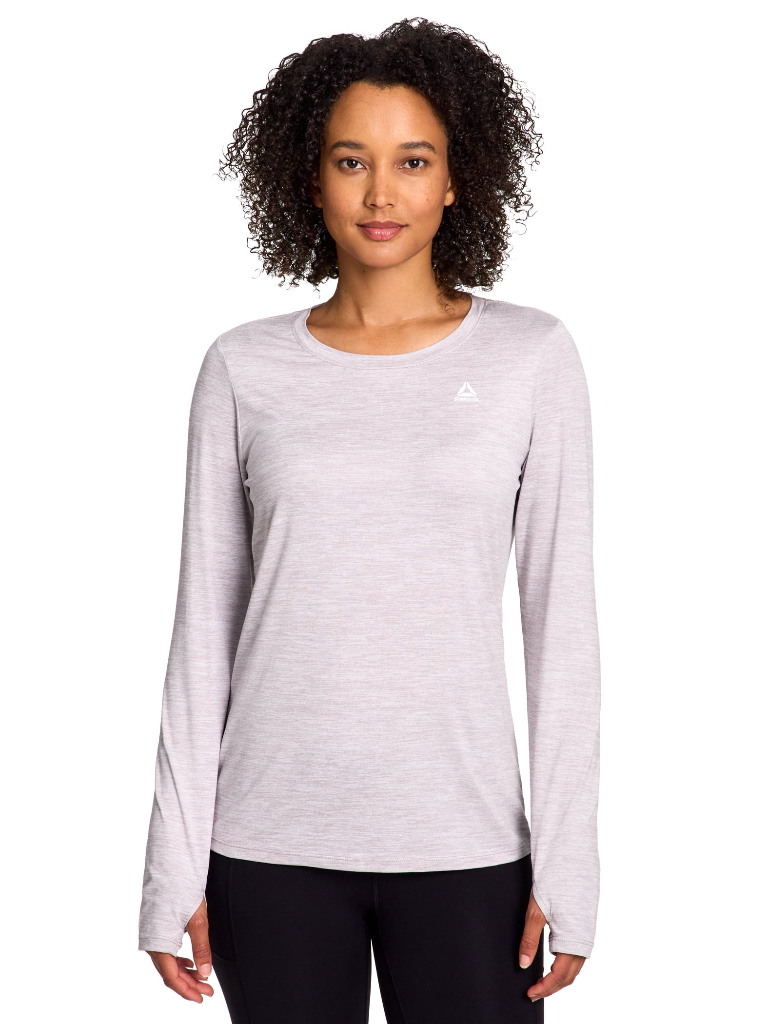 Reebok Women's and Women's Plus Legacy Core Knit Performance Long Sleeve Shirt, Sizes XS-4X