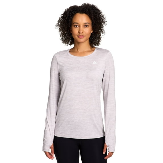 Reebok Women's and Women's Plus Legacy Core Knit Performance Long Sleeve T-Shirt, Sizes XS-4X