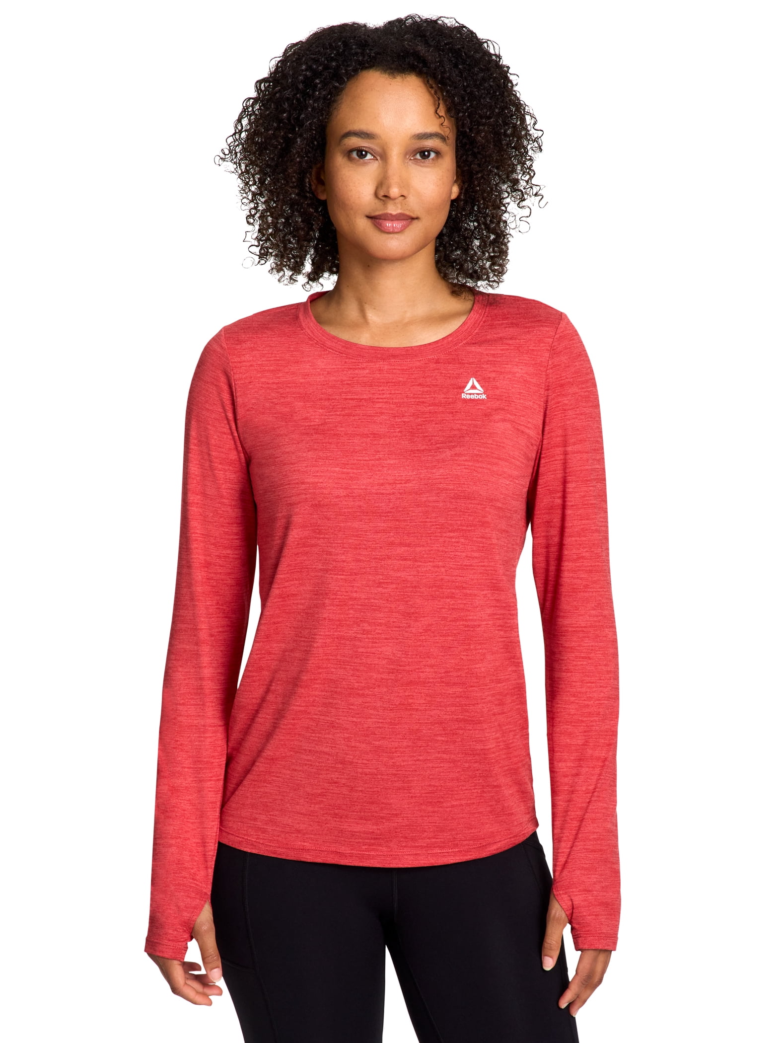 Reebok Women's and Women's Plus Legacy Core Knit Performance Long Sleeve Shirt, Sizes XS-4X