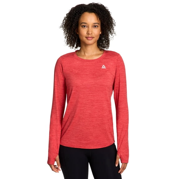 Reebok Women's and Women's Plus Legacy Core Knit Performance Long Sleeve T-Shirt, Sizes XS-4X