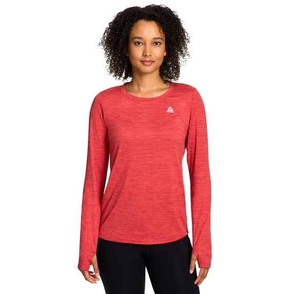 Reebok Women's and Women's Plus Legacy Core Knit Performance Long Sleeve T-Shirt, Sizes XS-4X