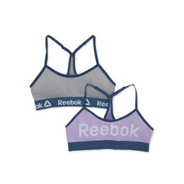 Reebok Girl's Seamless Bras T-Back Bralettes, 2-Pack, Sizes S-XL