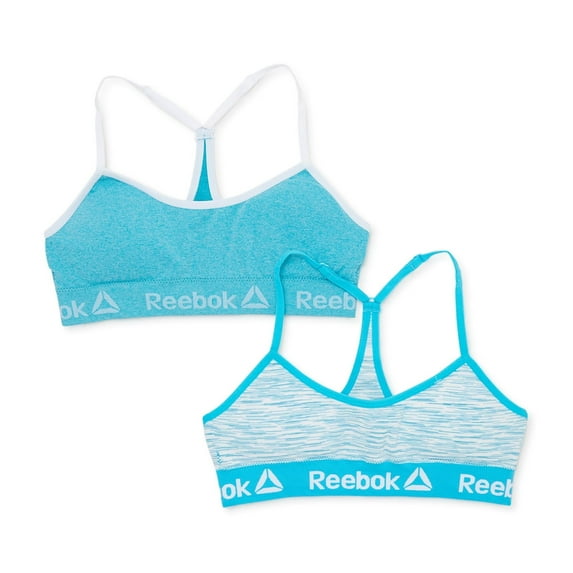 Reebok Girl's Seamless Bras T-Back Bralettes, 2-Pack, Sizes S-XL