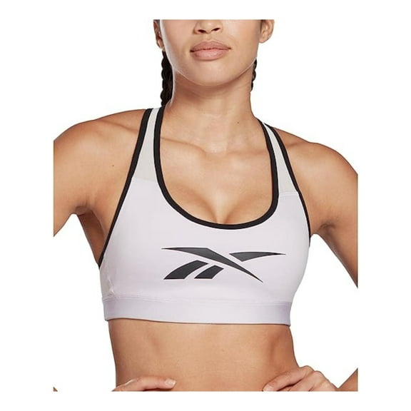 REEBOK Intimates Purple Removable Pads Mesh Sports Bra XS