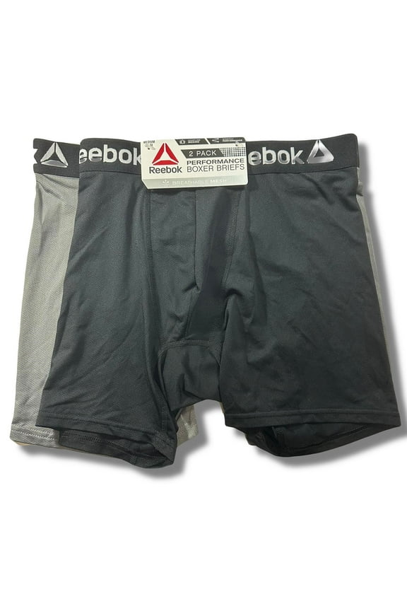 MEN'S PACK 2 - 201 BLACK - MEDIUM - UNDERWEAR BOXER BRIEFS PERFO X2