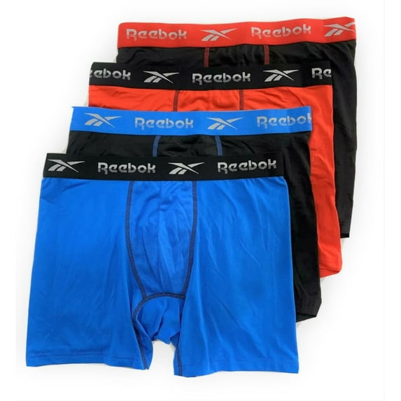 REEBOK MEN'S PACK 4 - 203 P39 ROYAL RED - XLARGE - UNDERWEAR X4 BOXER BRIEF