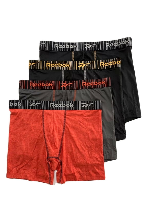 MEN'S PACK 4 - 211 P51 UPC ORANGE - XLARGE - UNDERWEAR X4 BOXER BRIEF