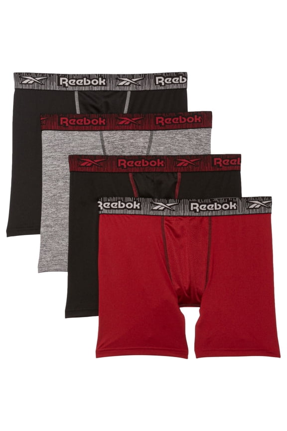 MEN'S PACK 4 - 231 P38 UPC WINE - LARGE - UNDERWEAR X4 BOXER BRIEF