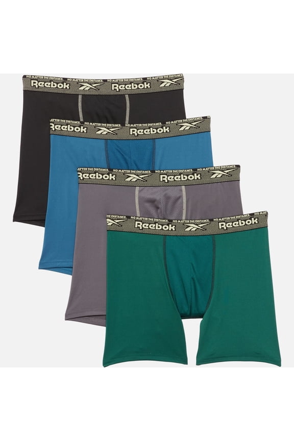 MEN'S PACK 4 - 243 P109 SOLID GREEN - SMALL - UNDERWEAR X4 BOXER BRIEF