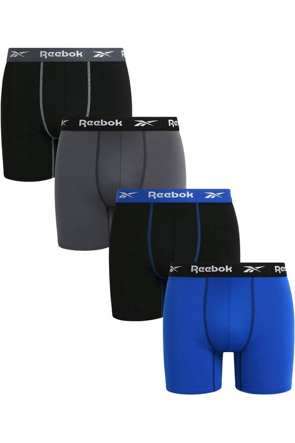 MEN'S PACK 4 - 243 PACIFIC BLUE - LARGE - UNDERWEAR X4 BOXER BRIEF P75