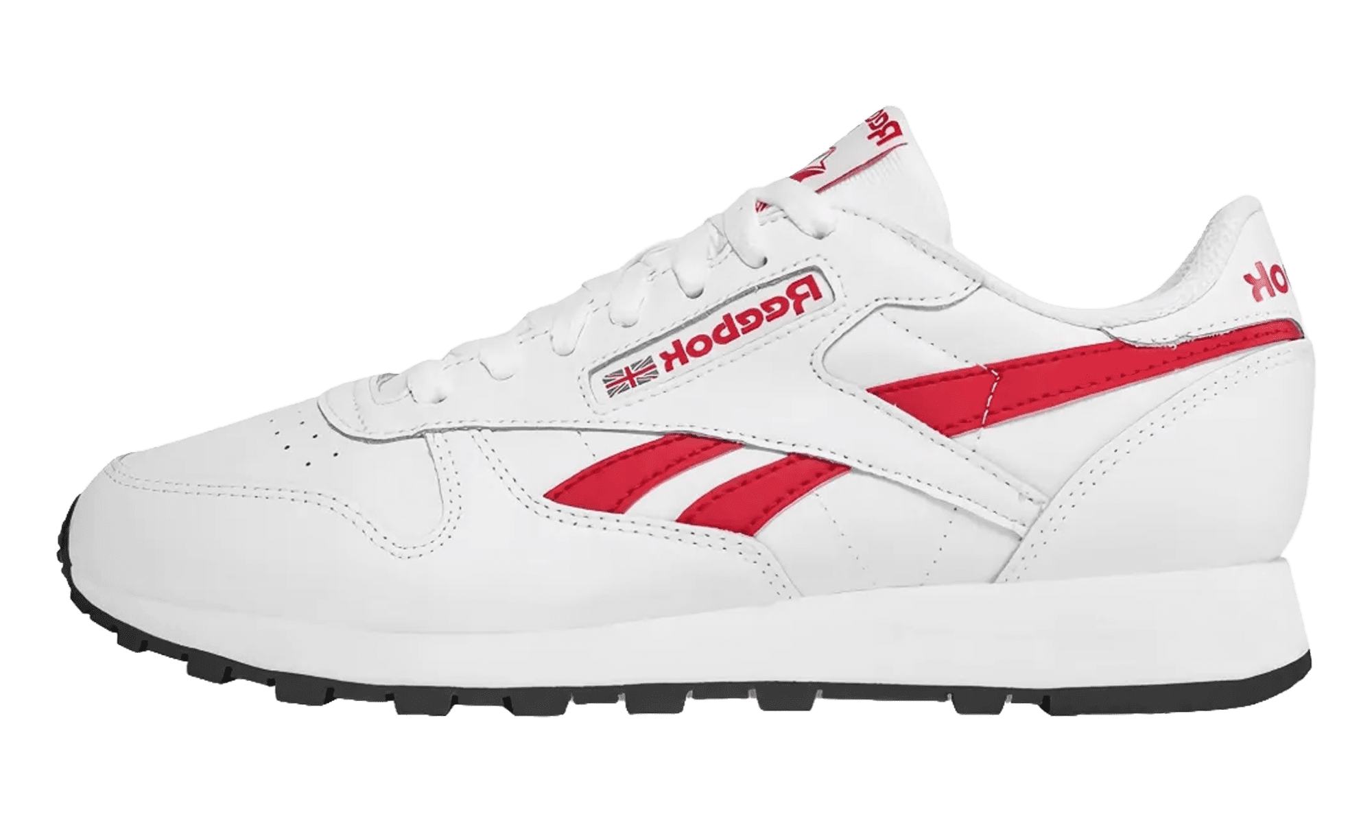 White Red Reebok REEBOK MENS Classic Leather