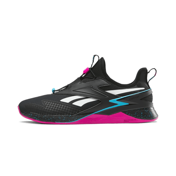 REEBOK MENS Nano X3 Froning "Core Black / Laser Pink / Bold Cyan" 100074781 100074781 from Stadium Goods