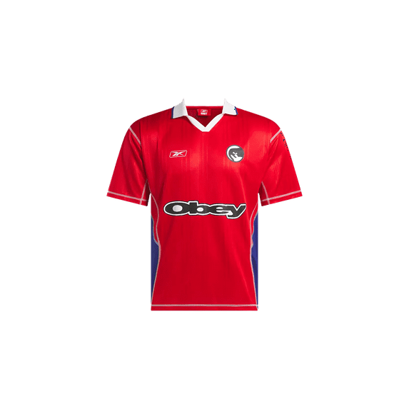 REEBOK MENS Soccer Jersey "Obey - Red" 100218642 from Stadium Goods
