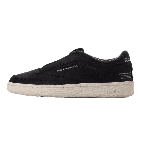 REEBOK MENS White Mountaineering &times; Reebok Club C 85 "Black Chalk" 100218233 from Stadium Goods