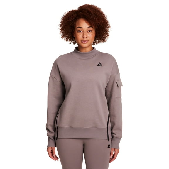 Reebok Women's & Women's Plus Transition Mock Neck Sweatshirt, Sizes XS-4X