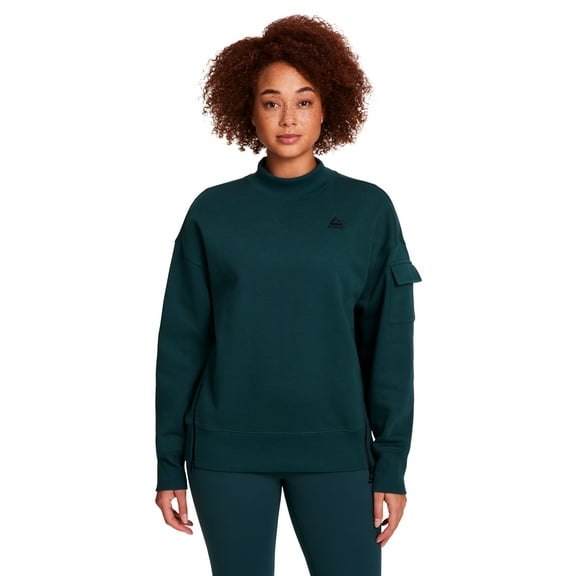 Reebok Women's & Women's Plus Transition Mock Neck Sweatshirt, Sizes XS-4X