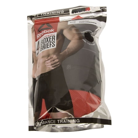 REEBOK Men's 4 Pack Stretch Performance Boxer Briefs