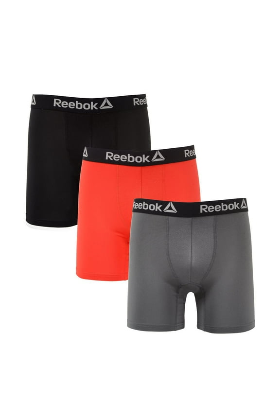 Men's Red/Black 3 Pack Boxer Briefs, Red/Black
