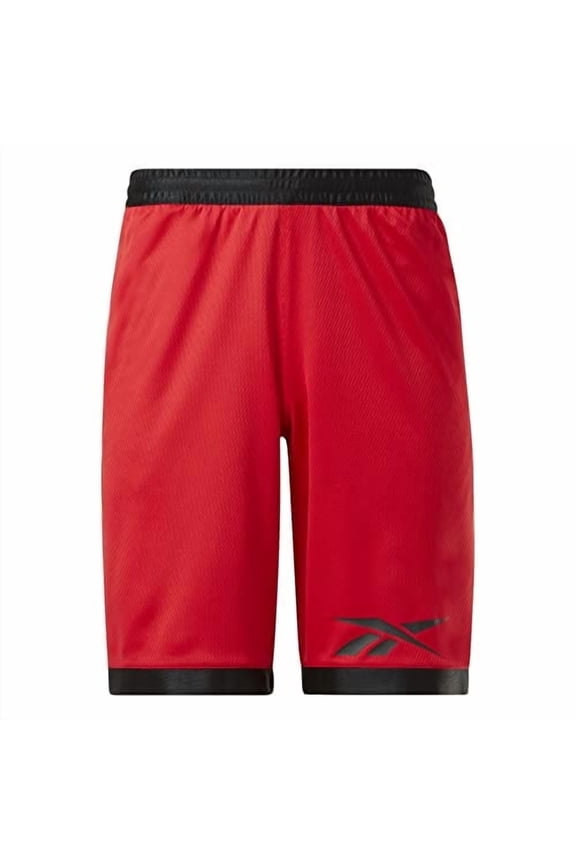 Mens Regular fit Athletic Basketball Shorts Small Red Solid