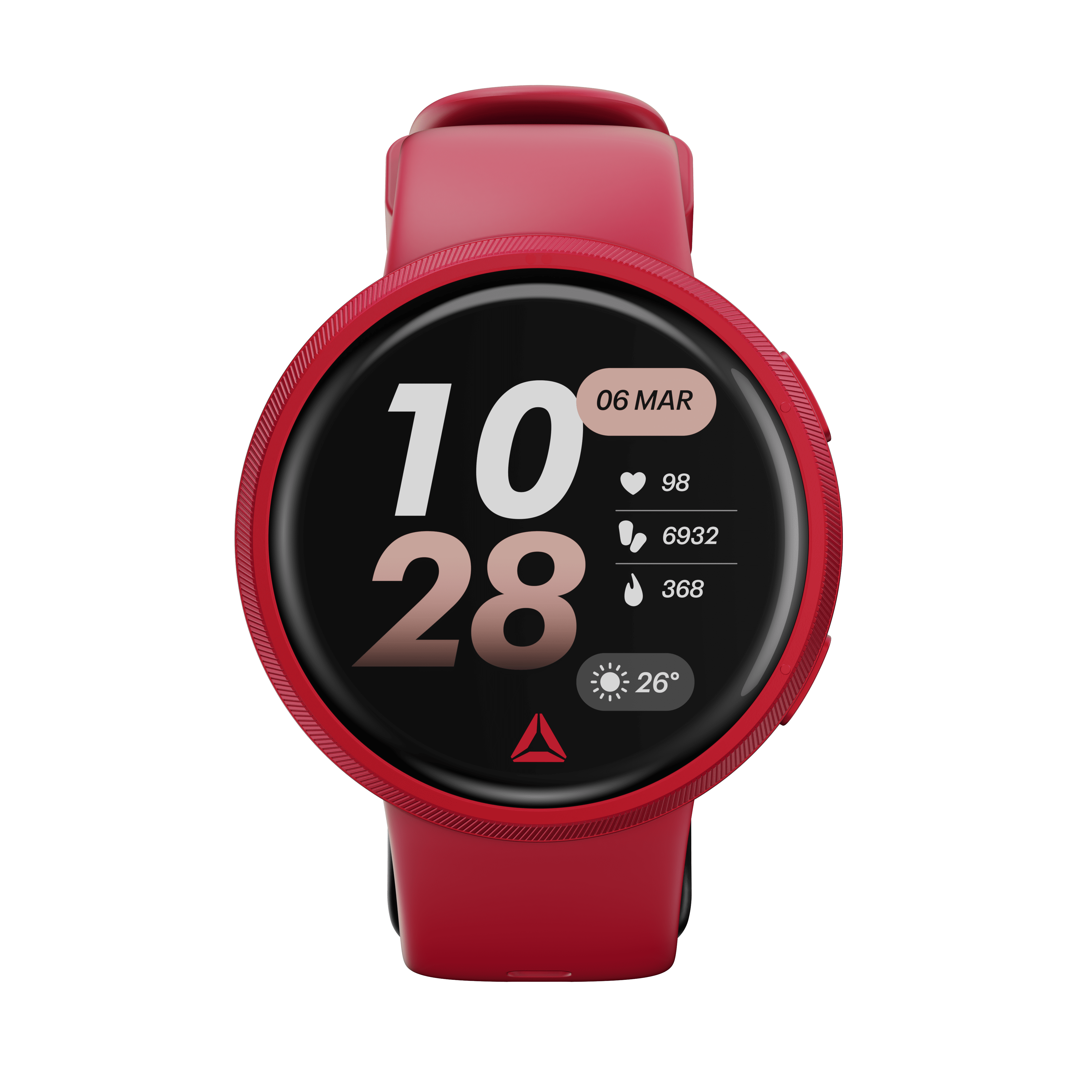 REEBOK Rush Smartwatch Red Aluminum Case with Red Watch Band, 1 Pack