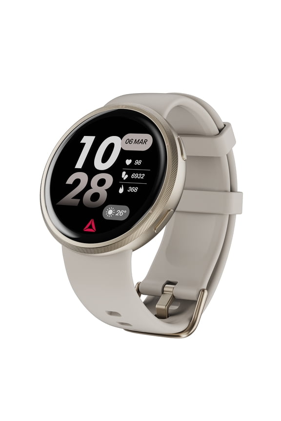 Rush Fitness Tracker Smartwatch for Men & Women, AGPS, Heart Rate & SpO2 Monitor, 1.39” LCD Display, 80+ Sports Modes, 10-Day Battery, IP68 Water Resistant, Android & iOS, Victory Gold