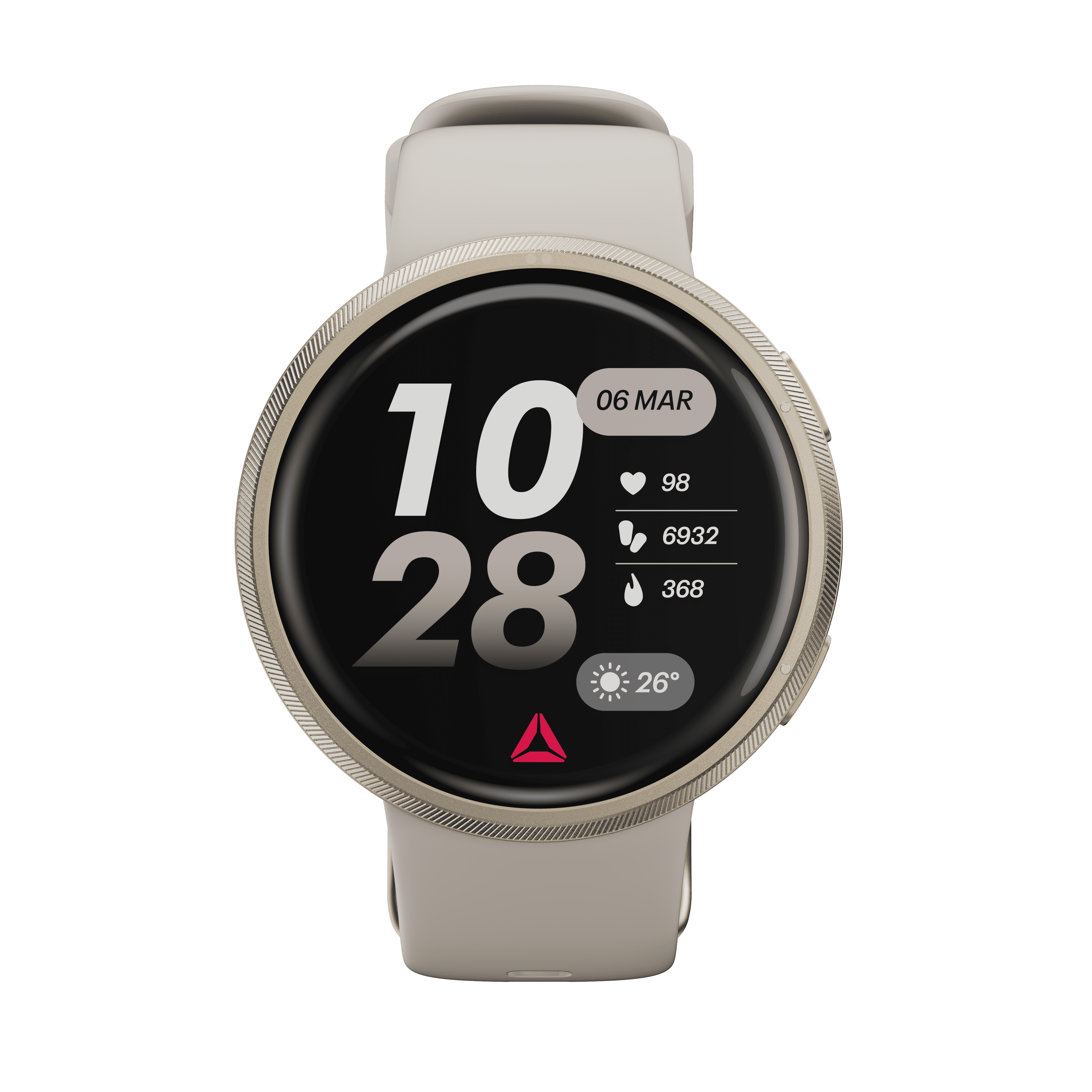 Reebok Rush Fitness Tracker Smartwatch for Men & Women, AGPS, Heart Rate & SpO2 Monitor, 1.39” LCD Display, 80+ Sports Modes, 10-Day Battery, IP68 Water Resistant, Android & iOS, Victory Gold