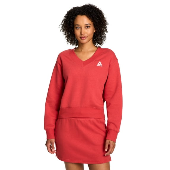Reebok Women's Squad V-Neck Sweatshirt, Sizes XS-XXXL