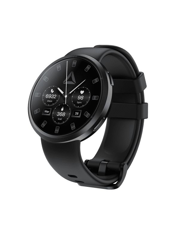 STRIDE Smartwatch for Men & Women, Fitness Tracker, Bluetooth Calling, Heart Rate & SpO2, 1.43\" AMOLED, 80+ Sports Modes, 10-Day Battery, IP68, Android & iOS, Midnight Black