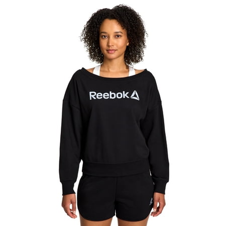 Reebok Women's Studio Off the Shoulder Sweatshirt, Sizes XS-XXXL