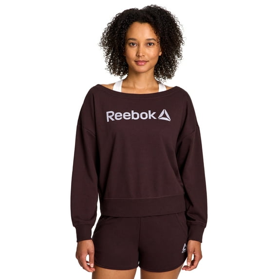 Reebok Women's Studio Off the Shoulder Sweatshirt, Sizes XS-XXXL