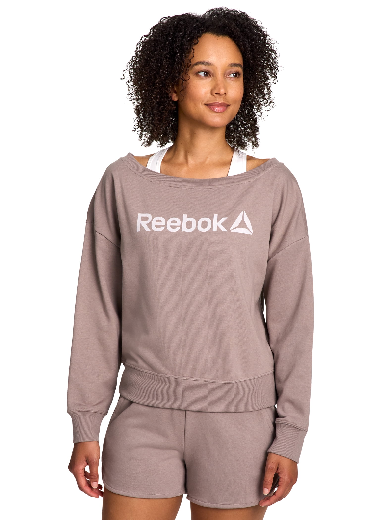 Reebok Women's Studio Off the Shoulder Sweatshirt, Sizes XS-XXXL