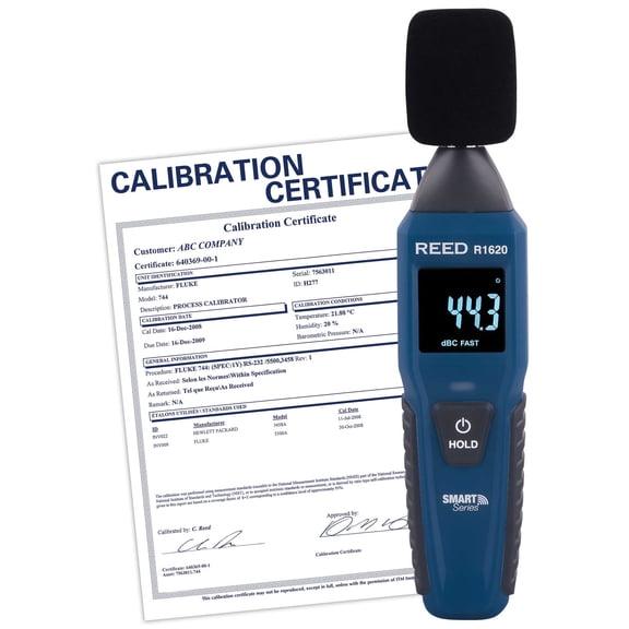 REED Instruments R1620-NIST Sound Level Meter, Bluetooth Smart Series,