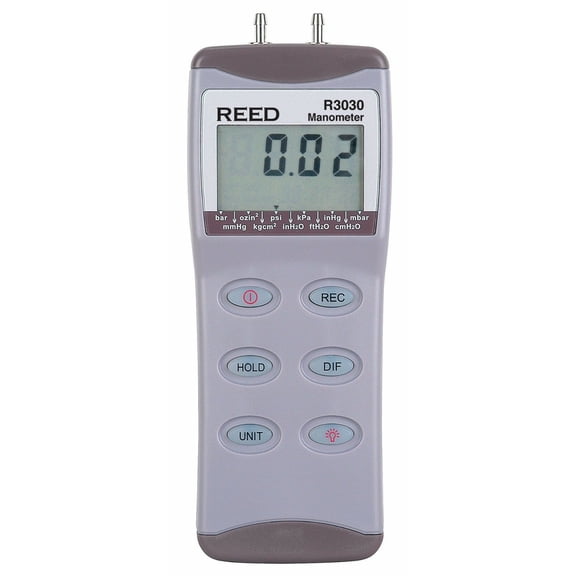REED Instruments R3030 Digital Differential Pressure Manometer (30psi)